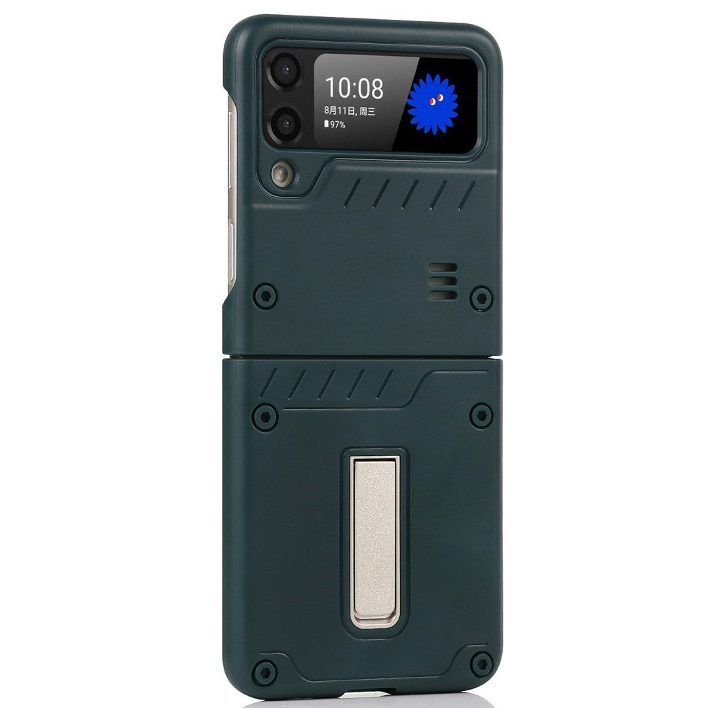 EIDERWOOD Samsung Galaxy Z Flip3 (5G) Hard Plast Deksel m. Kickstand - Grønn