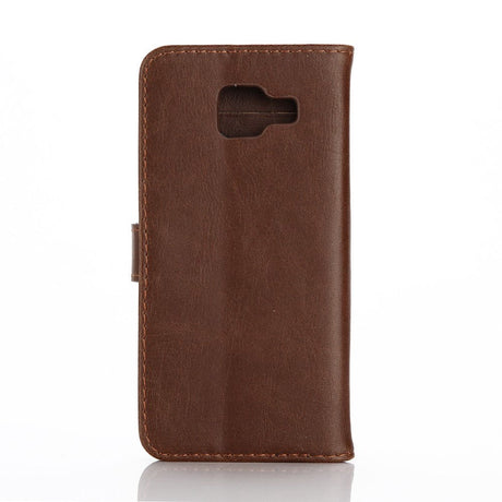 Samsung Galaxy A5 (2017) Wallet Skinn Etui med Lommebok Mørkebrun