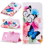 Samsung Galaxy S8 Butterflies & Flowers Etui med Lommebok