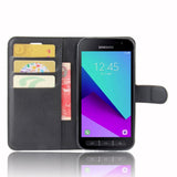 Samsung Galaxy Xcover 4 / 4s Soft Pouch Skinn Etui med Lommebok Svart