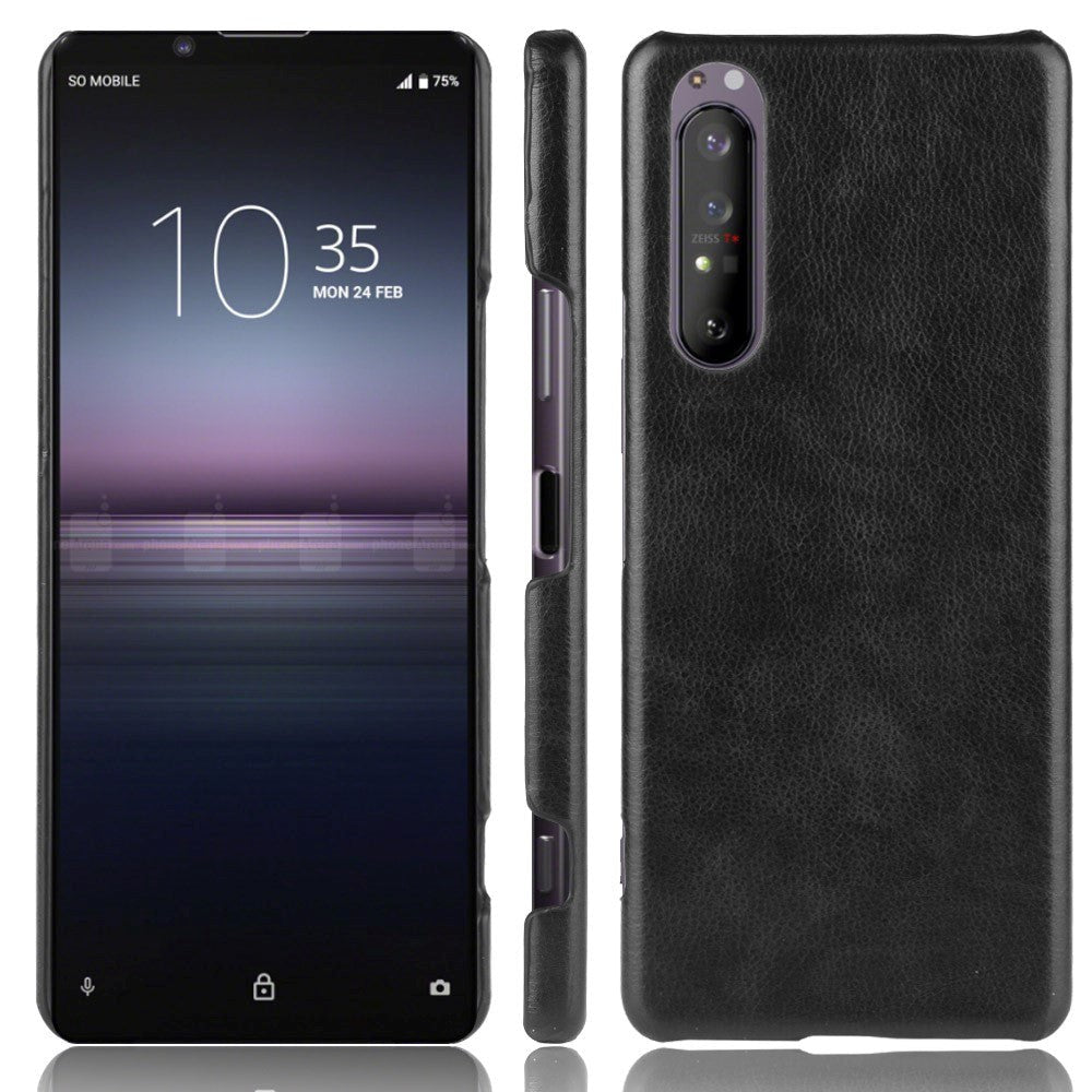 Sony Xperia 1 II Skinnpolstret Plastdeksel Svart