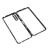 Sony Xperia 10 III Magnetisk Metall Deksel med Glass Foran & Bak  - Svart