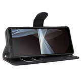 Sony Xperia 10 IV Mykt Flipdeksel Med Lommebok - Svart