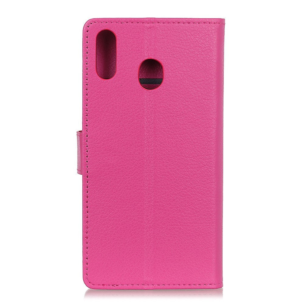 Huawei Y6 (2019) Skinn Flip Deksel med Lommebok - Pink