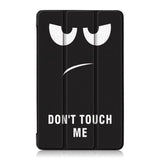 Huawei MediaPad M5 Lite 8 Skinn Deksel m. Folde & Stativfunksjon - Sur Smiley "Don't Touch Me"