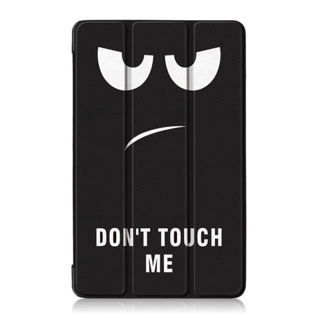 Huawei MediaPad M5 Lite 8 Skinn Deksel m. Folde & Stativfunksjon - Sur Smiley "Don't Touch Me"