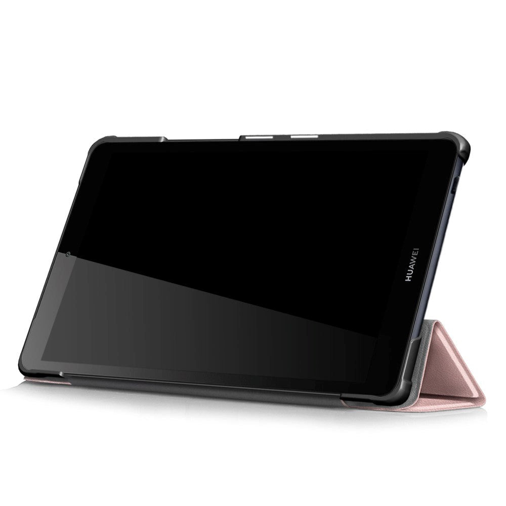 Huawei MediaPad M5 Lite 8 Tri-Fold Skinndeksel Rose Gull