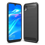 Huawei Y5 (2019) Carbon Fibre Fleksibel Plastik Deksel - Svart