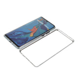 Huawei P30 Pro Magnetisk Metallramme m. Glass For- og Bakdeksel - Sølv