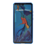 Huawei P30 Pro Magnetisk Metallramme m. Glass For- og Bakdeksel - Blå