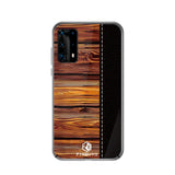 Huawei P40 Pro Pinwuyo Wood Grain Style Deksel - Svart