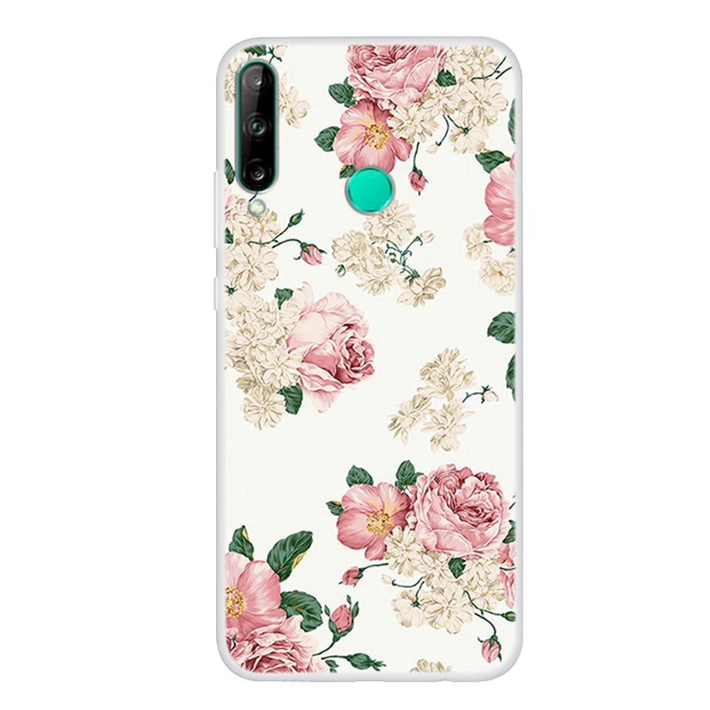 Huawei P40 Lite E Fleksibelt Plastikkdeksel - Blomster