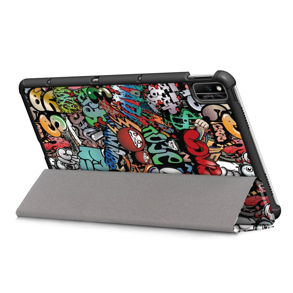 Huawei MatePad 10.4 " Tri-Fold Skinndeksel - tegneserie graffiti