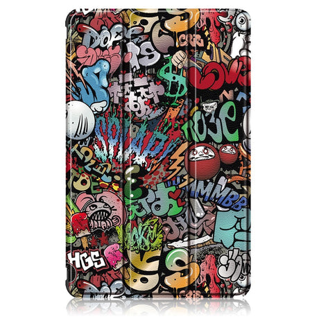 Huawei MatePad 10.4 " Tri-Fold Skinndeksel - tegneserie graffiti