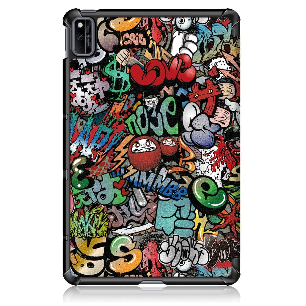 Huawei MatePad 10.4 " Tri-Fold Skinndeksel - tegneserie graffiti