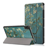 Huawei MatePad 10.4 "Flip Deksel - Hvite blomster