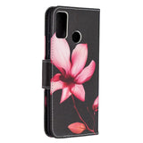 Huawei Honor 9X Lite PU Skinndeksel m. Lommebok - Rosa Blomst