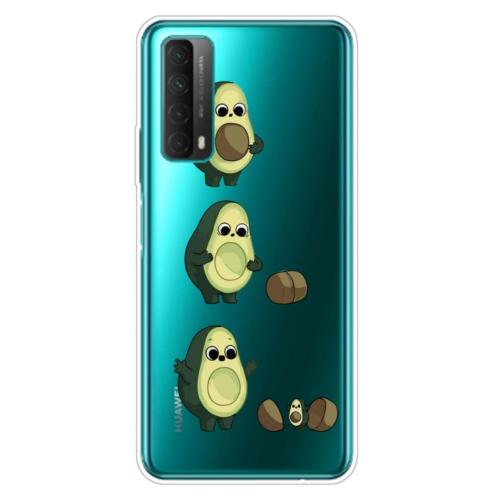 Huawei P Smart (2021) Gjennomsiktigt Plastikkdeksel m. Avocado