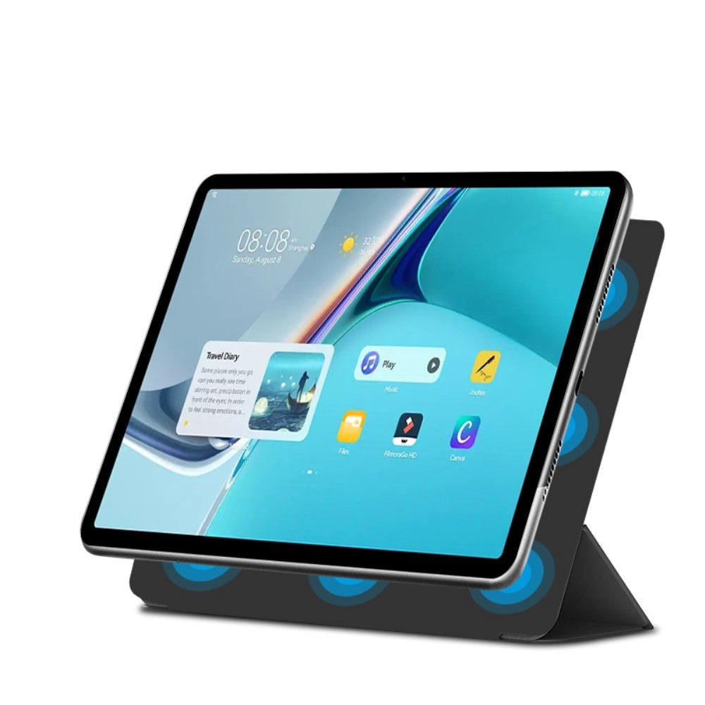 Huawei MatePad 11 Magnetisk Tri-Fold Flip Deksel - Svart