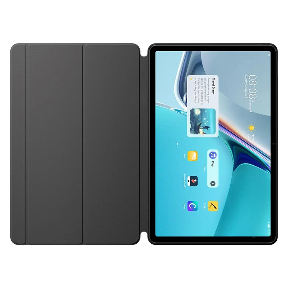 Huawei MatePad 11 Magnetisk Tri-Fold Flip Deksel - Svart