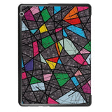 Huawei MediaPad T3 10 9.6" Deksel - Tri-Fold Skinndeksel "Crazy Patterns" Grå