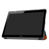 Huawei MediaPad T3 10 9.6" Deksel - Tri-Fold Skinndeksel "Crazy Patterns" Grå