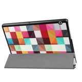 Huawei MediaPad T3 10 9.6" Deksel - Tri-Fold Skinndeksel "Colorful Squares" Flerfarget