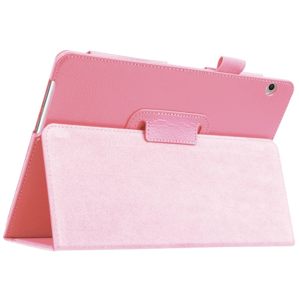 Huawei MediaPad T3 10 9.6" Skinn Deksel m. Stativfunksjon Pink