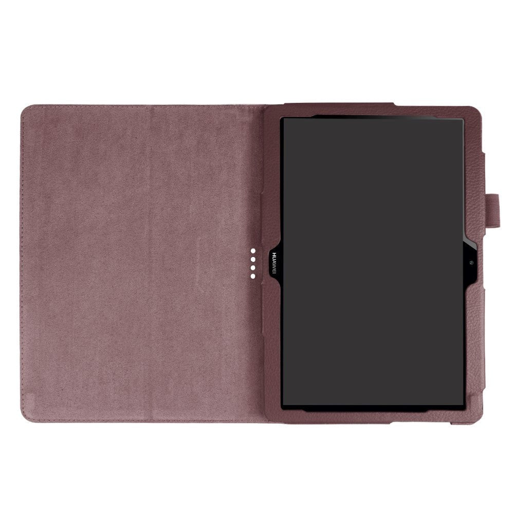 Huawei MediaPad T3 10 9.6" Skinn Deksel m. Stativfunksjon Brun