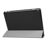 Huawei MediaPad M3 Lite 10 Deksel - Tri-Fold Skinn Etui Svart