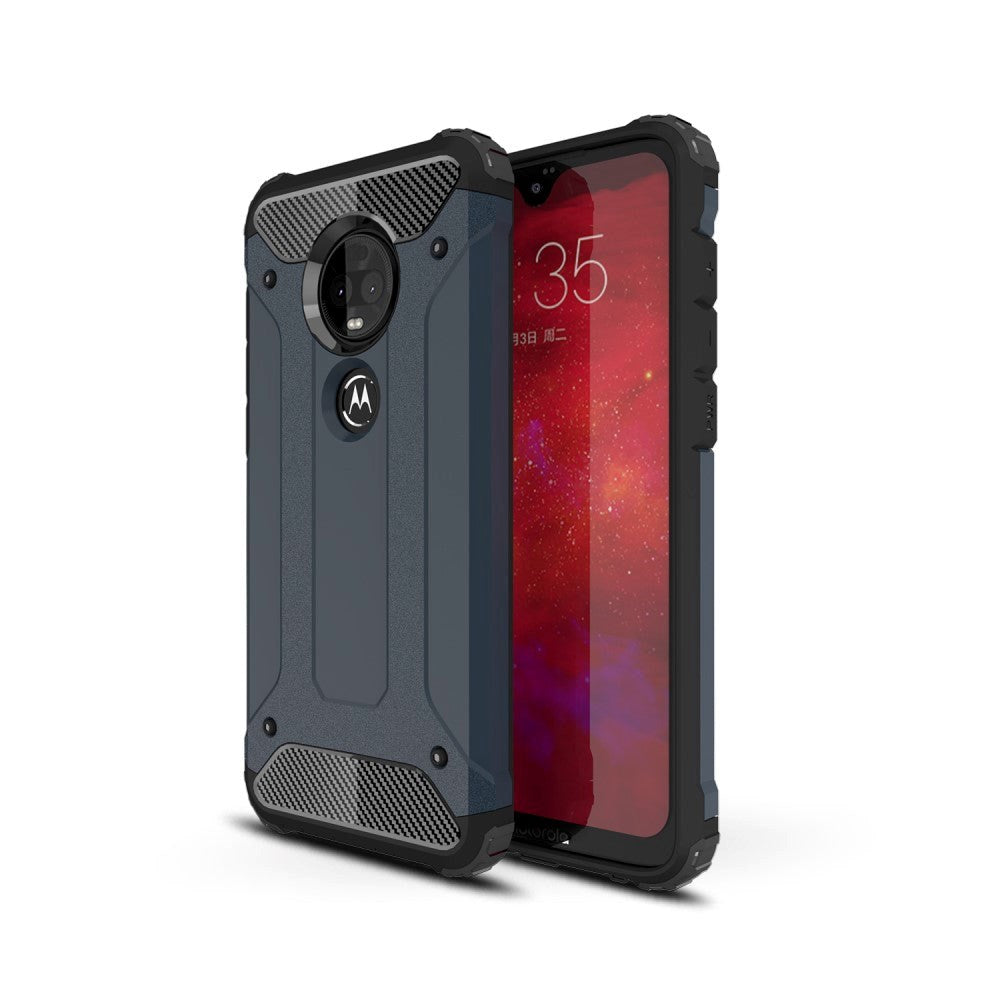 Motorola Moto G7 / G7 Plus Armor Guard Hard Case - Deksel - Mørkeblå