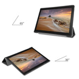 Lenovo Tab E10 Skinndeksel med Tri-fold Stativ - Hvit