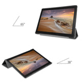 Lenovo Tab E10 Skinn Deksel med Tri-fold Stand - Svart