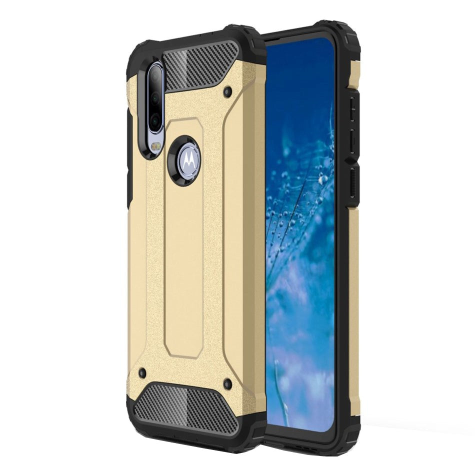 Motorola One Action Armor Guard Håndverkerdeksel - Gull