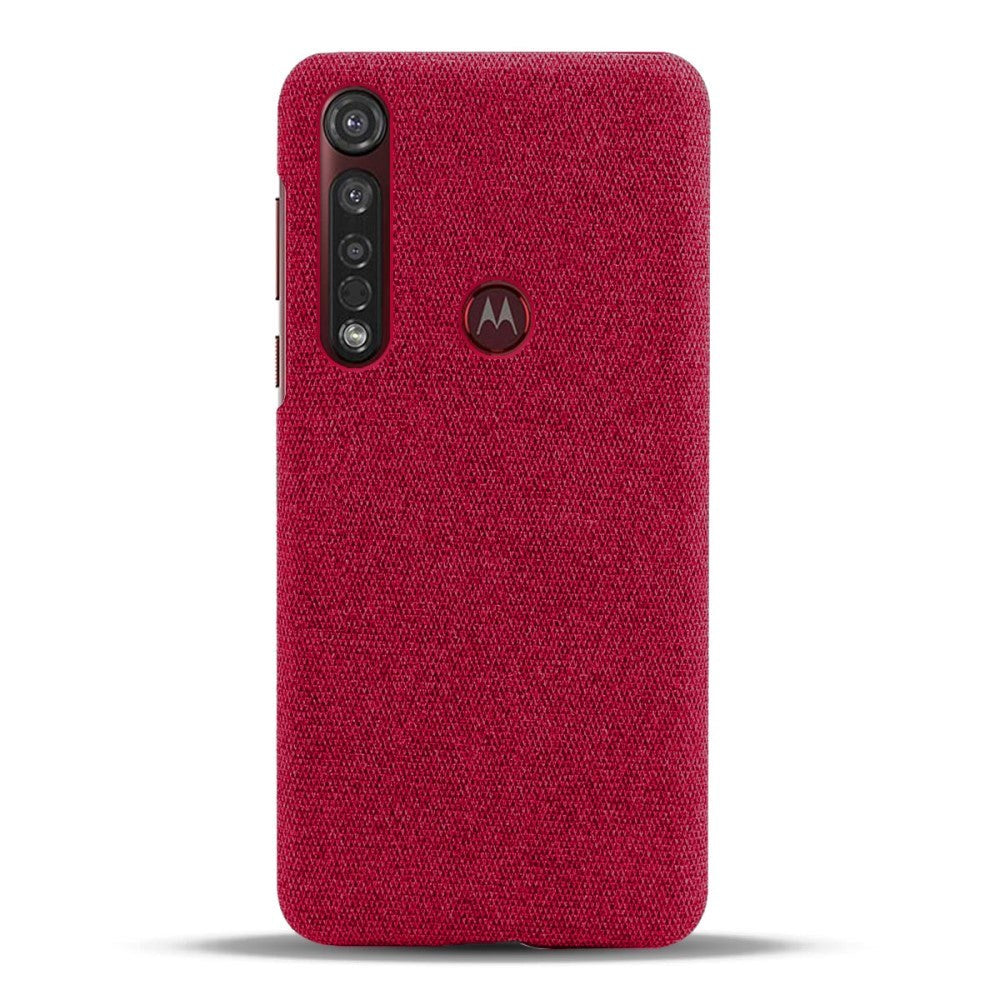 Motorola Moto G8 Plus Stofbetrukket Plastik Deksel Rød