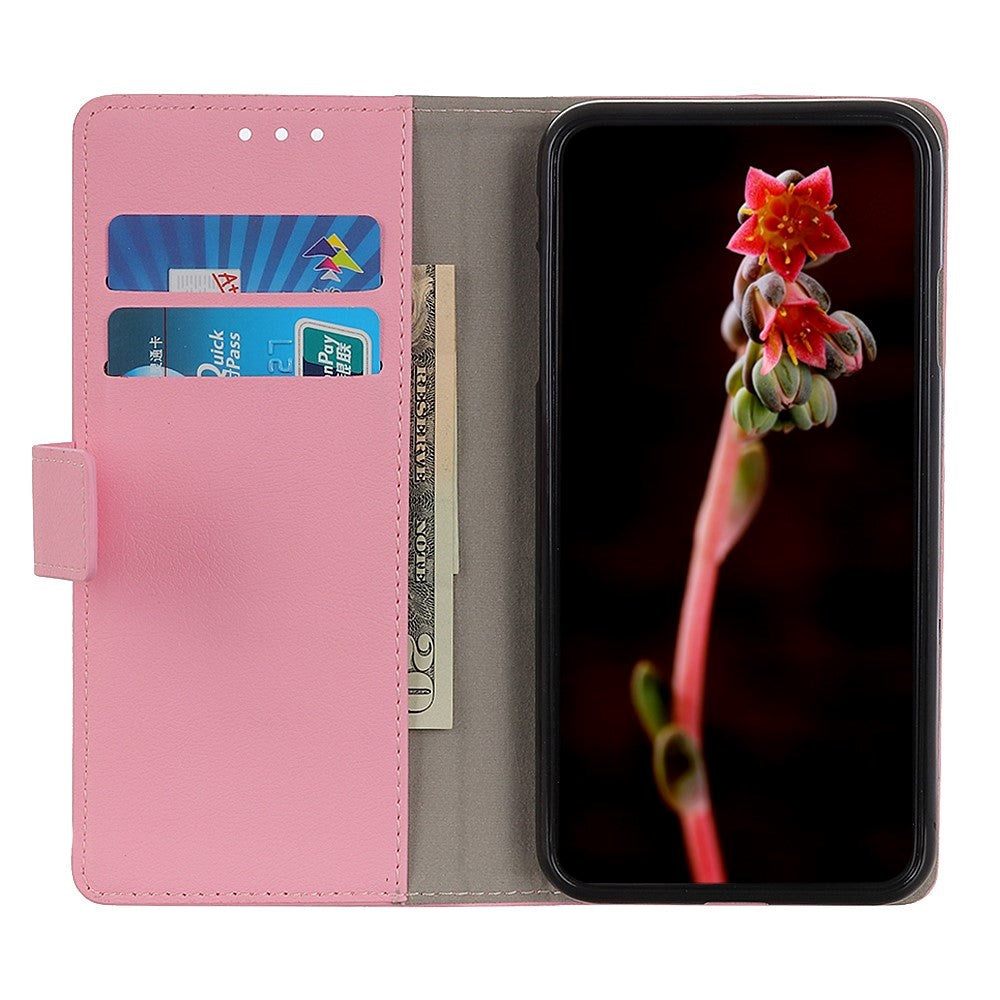 Motorola Moto G8 Plus Skinndeksel med Lommebok Pink