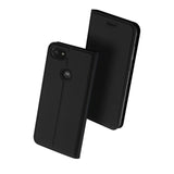 Motorola Moto E6 Play Dux Ducis Skin Pro Series Thin Wallet Case - Svart