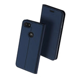 Motorola Moto E6 Play Dux Ducis Skin Pro Series Thin Wallet Case - Blå