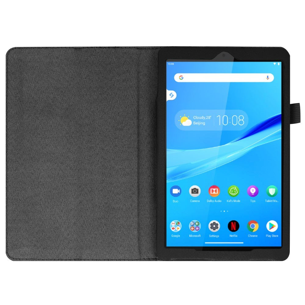 Lenovo Tab M8 (2nd Gen.) 8" Litchi Skinn Deksel med Magnetisk Lukking & Stativfunksjon - Svart