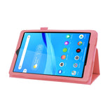 Lenovo Tab M8 (2nd Gen.) 8" Litchi Skinn Deksel med Magnetisk Lukking & Stativfunksjon - Rosa