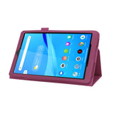 Lenovo Tab M8 (2nd Gen.) 8" Litchi Skinn Deksel med Magnetisk Lukking & Stativfunksjon - Lilla