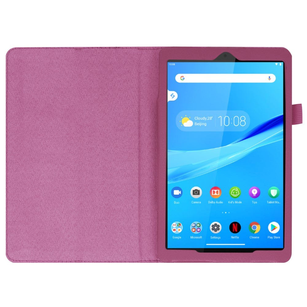 Lenovo Tab M8 (2nd Gen.) 8" Litchi Skinn Deksel med Magnetisk Lukking & Stativfunksjon - Lilla