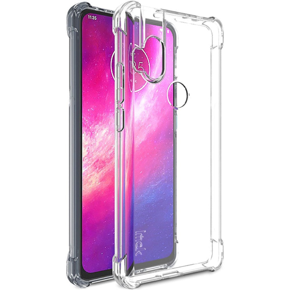 Motorola One Hyper IMAK Shock Resistant Plastik Bagside Deksel m. Beskyttelsesfilm - Gennemsigtig