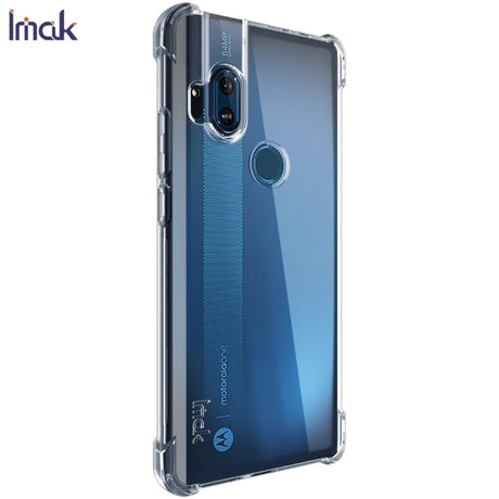 Motorola One Hyper IMAK Shock Resistant Plastik Bagside Deksel m. Beskyttelsesfilm - Gennemsigtig