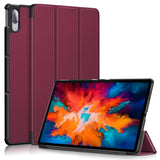 Lenovo Tab P11 Pro Tri-fold Flip Deksel med Sleep-Funksjon - Bordeaux