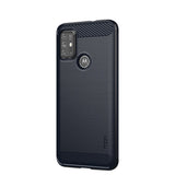 Motorola Moto G10 / G20 / G30 Mofi Brushed Carbon Fiber Fleksibelt Plast Deksel - Blå