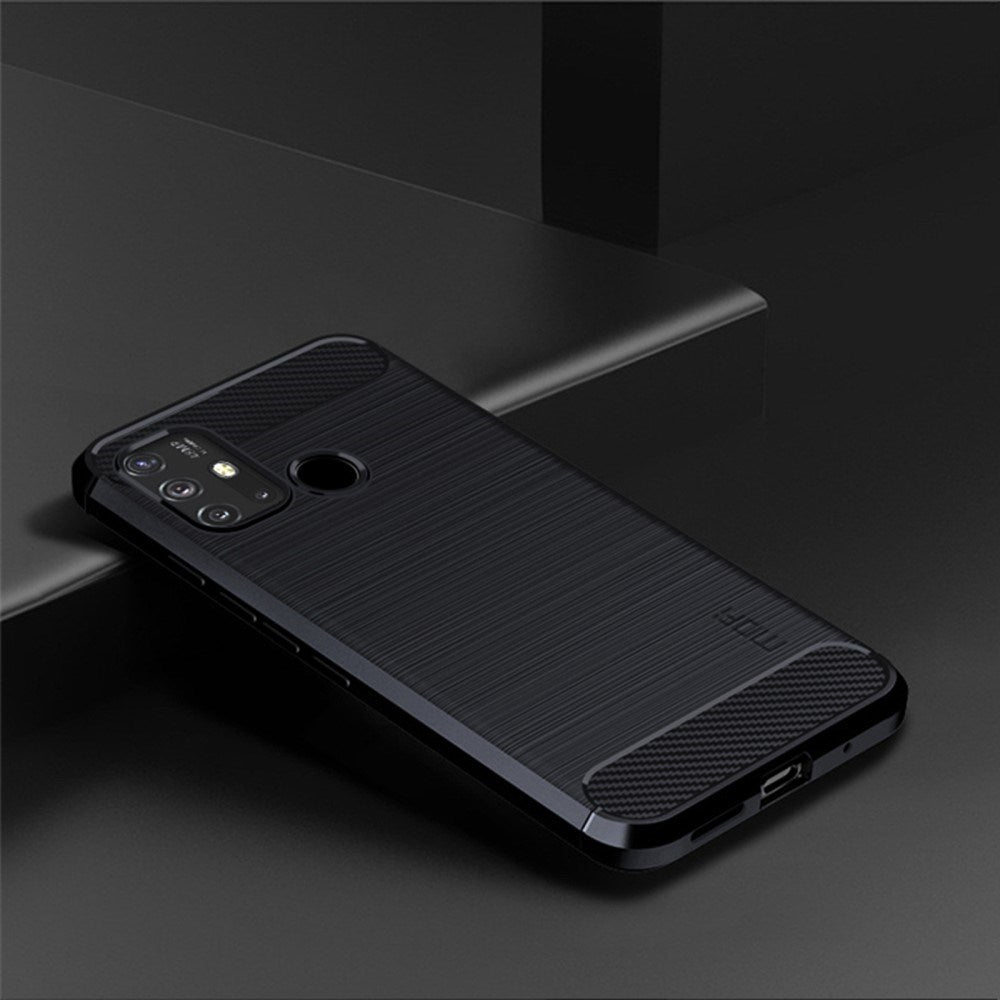 Motorola Moto G10 / G20 / G30 Mofi Brushed Carbon Fiber Fleksibelt Plast Deksel - Blå