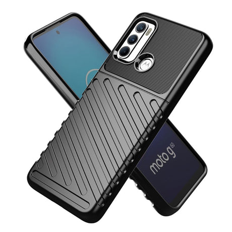 Motorola Moto G60 Thunder Series Twill Plast Deksel - Svart