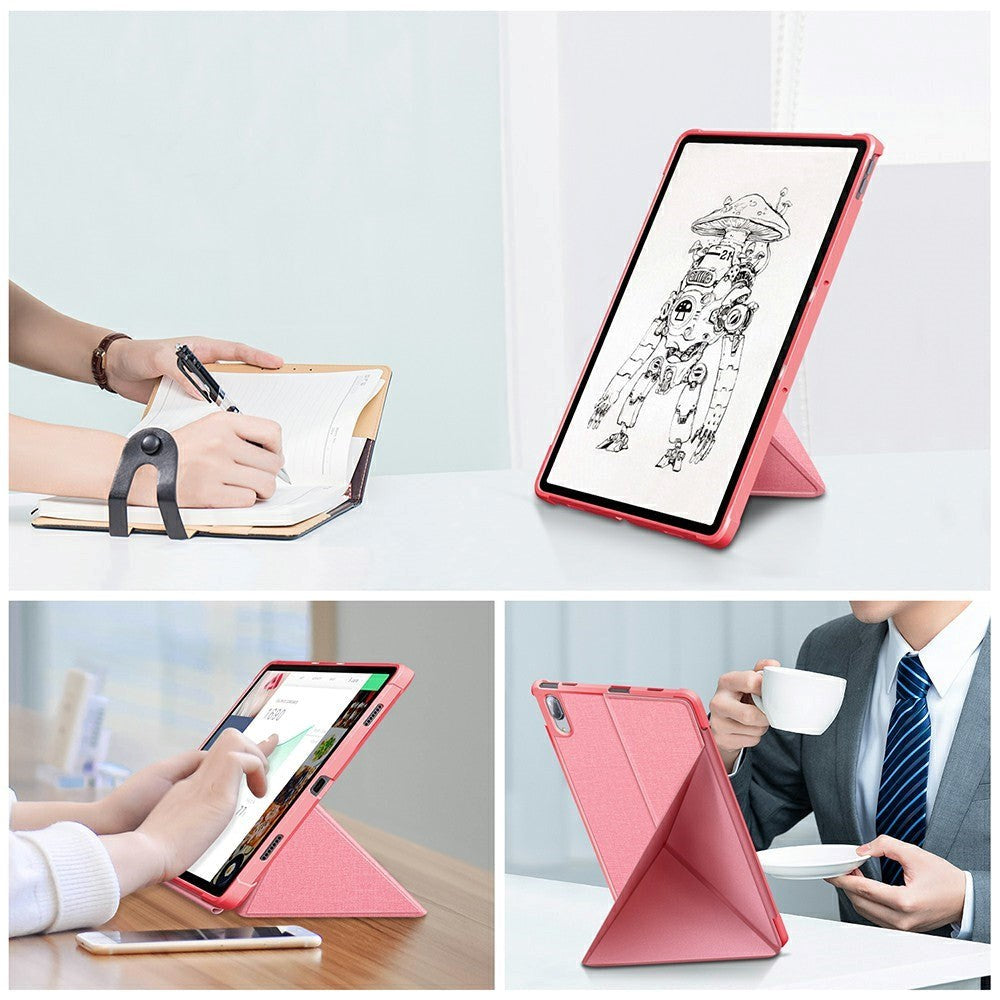 Lenovo P11 Pro Origami Flip Deksel - Kunstskinn - Rosa