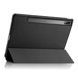 Lenovo Tab P12 Pro Tri-Fold Flip Deksel med Stylus Pen Holder - Svart